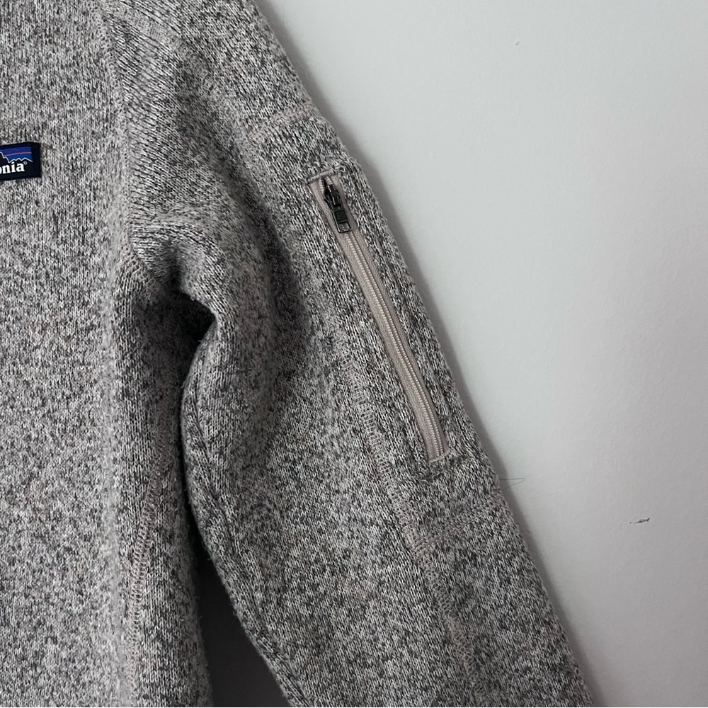 Patagonia Gray Quarter-Zip Fleece Pullover Cozy Cabincore Fall Winter Sweater - Picture 8 of 9
